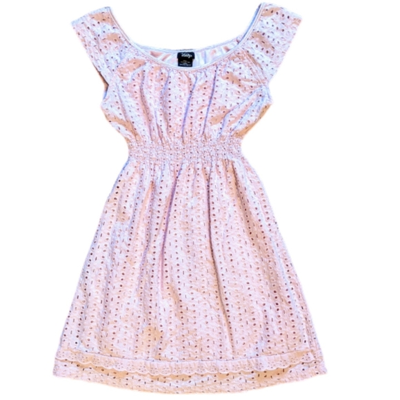 Vanity Dresses & Skirts - *Final* Vanity Eyelet Light Pink Skater Dress Sz M